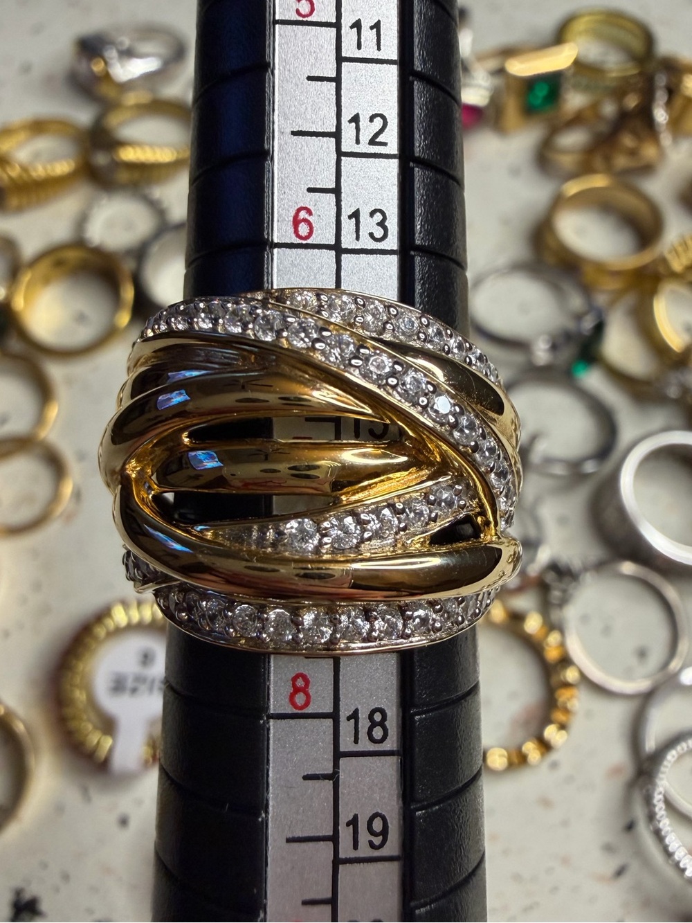 Gold over sterling silver size 7 ring